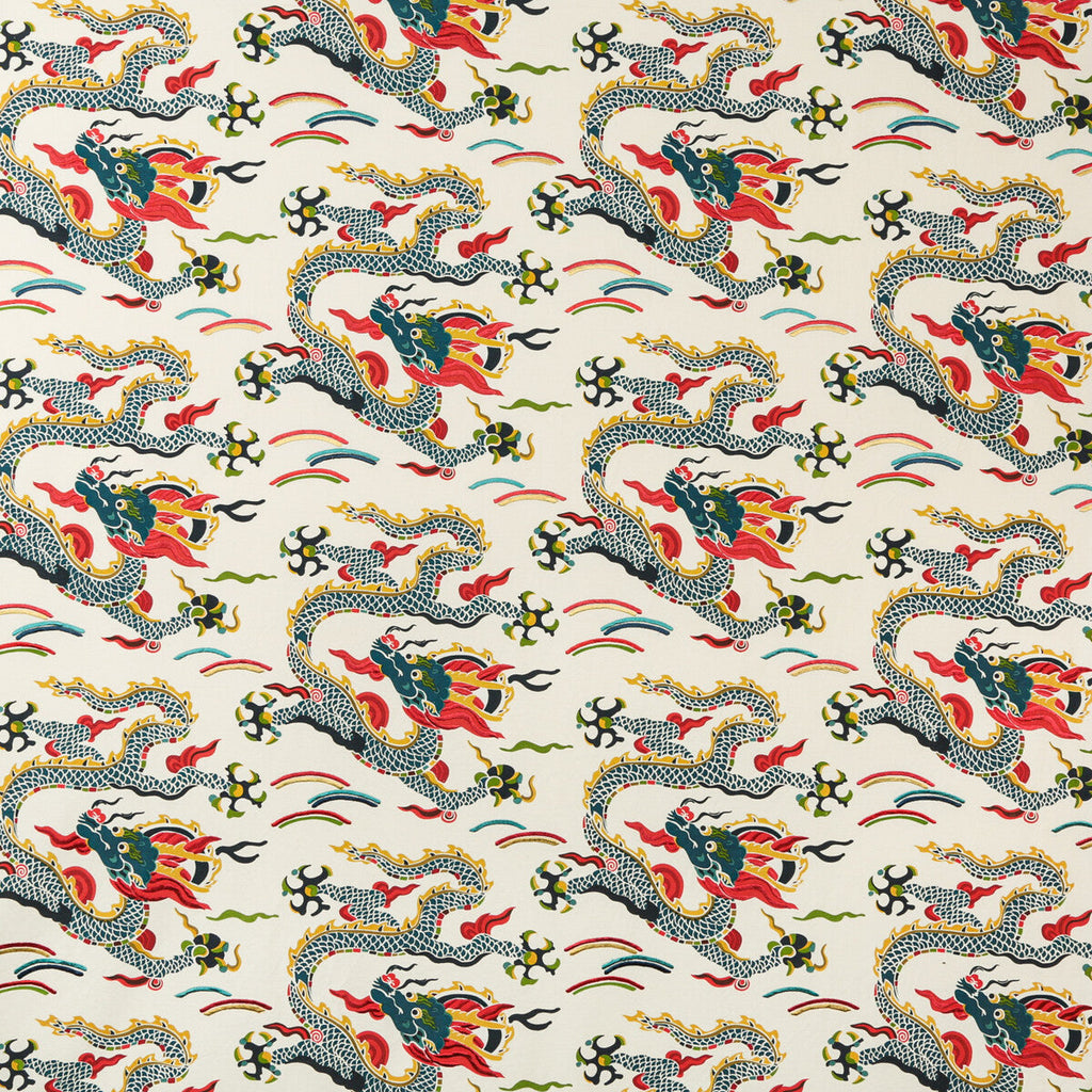 Samples and Purchasing available for Zen Dragon - Multi White By Kravet Couture |  | Chinoiserie Multipurpose Print at Designer Wallcoverings and Fabrics