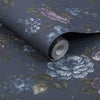 Muse French Navy Wallpaper - Designer Wallcoverings and Fabrics