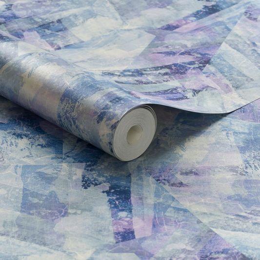 Aura Aquamarine Wallpaper - Designer Wallcoverings and Fabrics