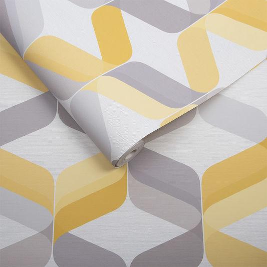 Retro Lemon Wallpaper - Designer Wallcoverings and Fabrics