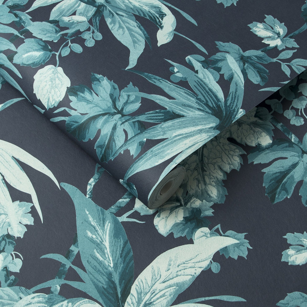 Eden Midnight Wallpaper - Designer Wallcoverings and Fabrics