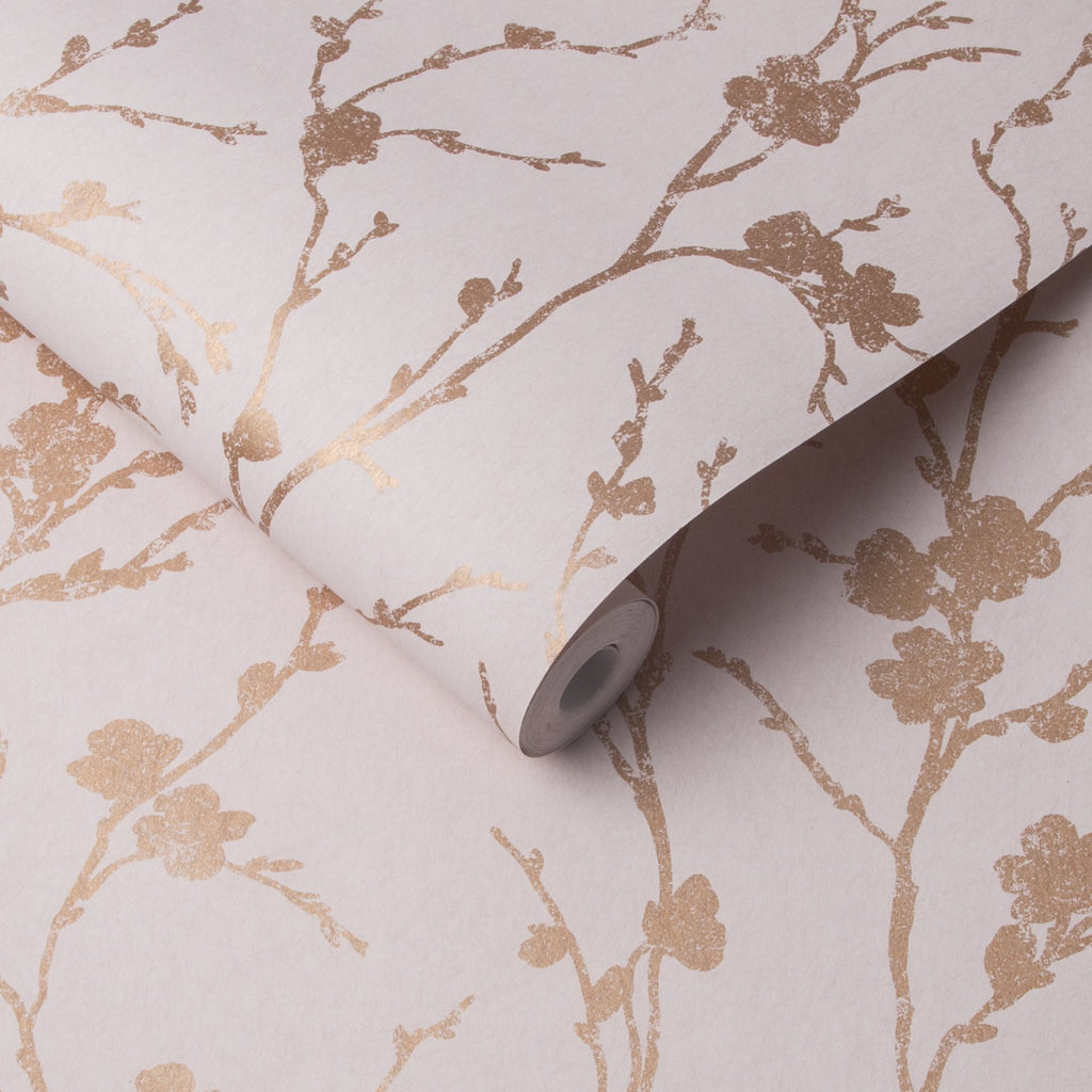 Meiying Blush Wallpaper - Designer Wallcoverings and Fabrics