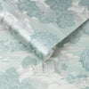 Edo Toile Mint Wallpaper - Designer Wallcoverings and Fabrics