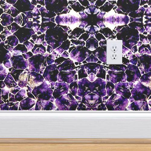 Cosmic Minerals Purple Traditional Wallpaper