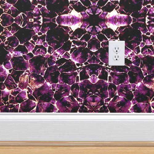 Cosmic Minerals Purple Traditional Wallpaper