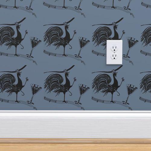 Rooster Martini's Blue Extra Durable Vinyl