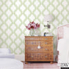 Harmony Green Ogee Wallpaper