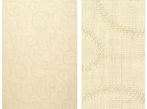 Elena's Embroisery Swirl on Jute Walls - Light Natural