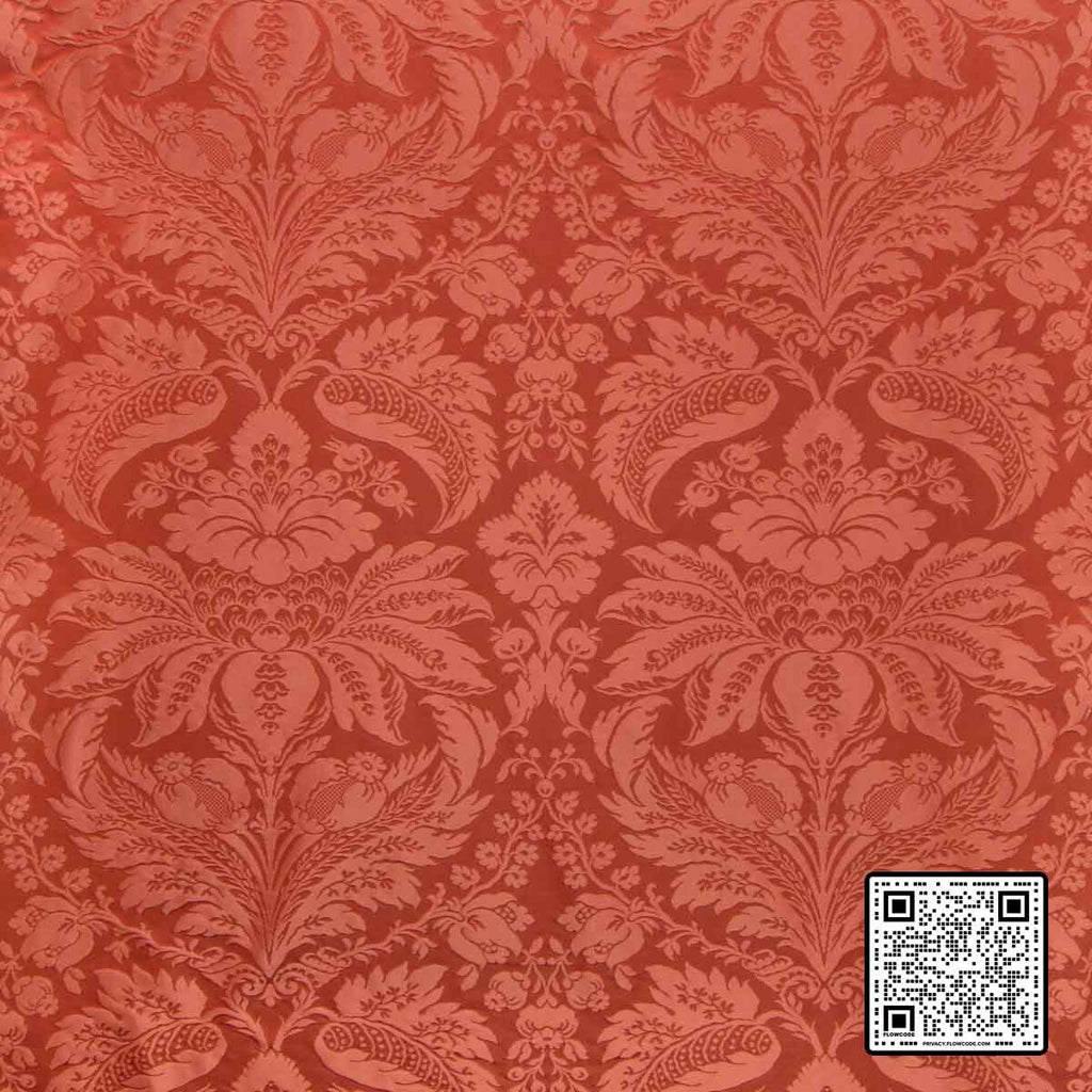  DAMASK PIERRE COTTON - 70%;SILK - 30% RED RED  UPHOLSTERY available exclusively at Designer Wallcoverings