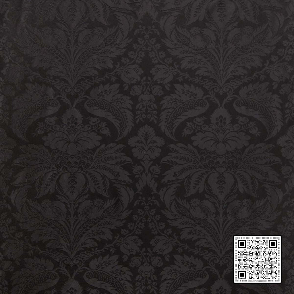  DAMASK PIERRE COTTON - 70%;SILK - 30% BLACK BLACK  UPHOLSTERY available exclusively at Designer Wallcoverings