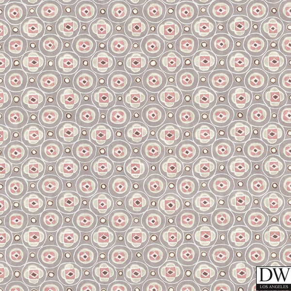 La Rambla Pewter Modern Geometric Wallpaper