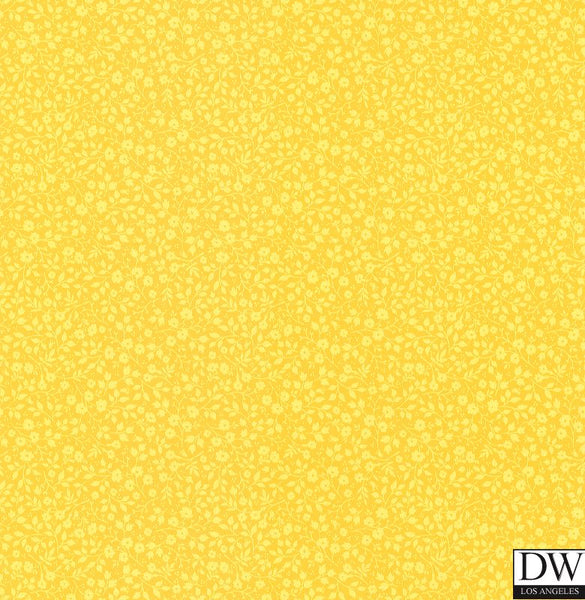 Gretel Yellow Floral Meadow Wallpaper