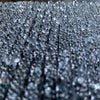 Glambeads  Glass Bead Stripe Wallpaper - Cool Black Metallic - Designer Wallcoverings and Fabrics