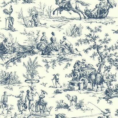 Seasons Toile Wallpaper | Jeffrey Stevens