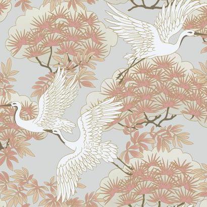 Sprig & Heron Wallpaper | Jeffrey Stevens