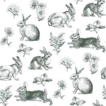 Bunny Toile Wallpaper | Jeffrey Stevens