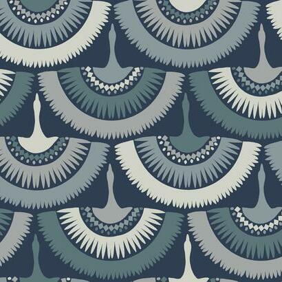 Feather and Fringe Wallpaper | Jeffrey Stevens