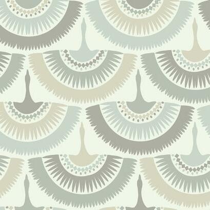 Feather and Fringe Wallpaper | Jeffrey Stevens