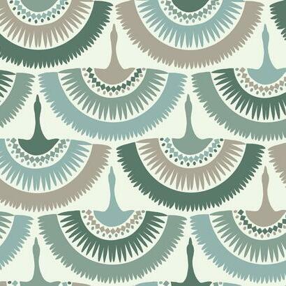 Feather and Fringe Wallpaper | Jeffrey Stevens