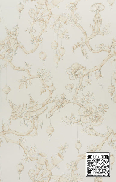  FESTIVAL OF LANTERNS PAPER BEIGE   WALLCOVERING available exclusively at Designer Wallcoverings