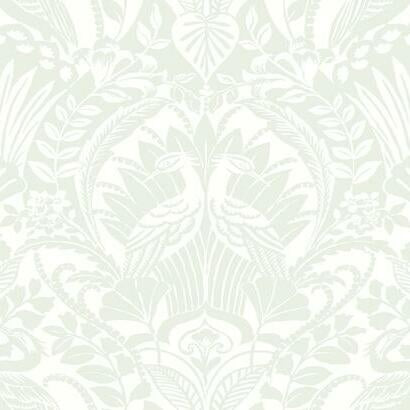 Egret Damask Wallpaper | Jeffrey Stevens