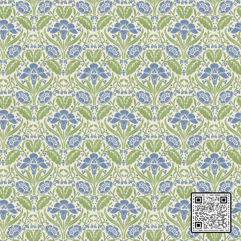  IRIS MEADOW NON WOVEN BLUE GREEN  WALLCOVERING available exclusively at Designer Wallcoverings