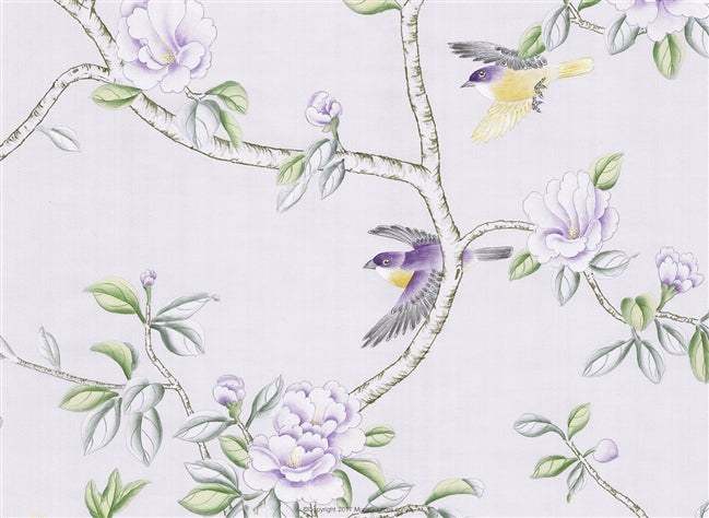 Goelet Lavendar Purple by Et Cie Wall Panels - Designer Wallcoverings and Fabrics