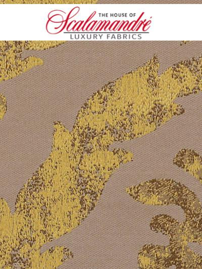 CORONA DAMASK - GOLD LEAF - FABRIC - CH0631-113 at Designer Wallcoverings and Fabrics, Your online resource since 2007