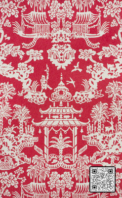  LHASA PAPER PAPER BURGUNDY/RED WHITE  WALLCOVERING available exclusively at Designer Wallcoverings