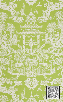  LHASA PAPER PAPER GREEN WHITE  WALLCOVERING available exclusively at Designer Wallcoverings