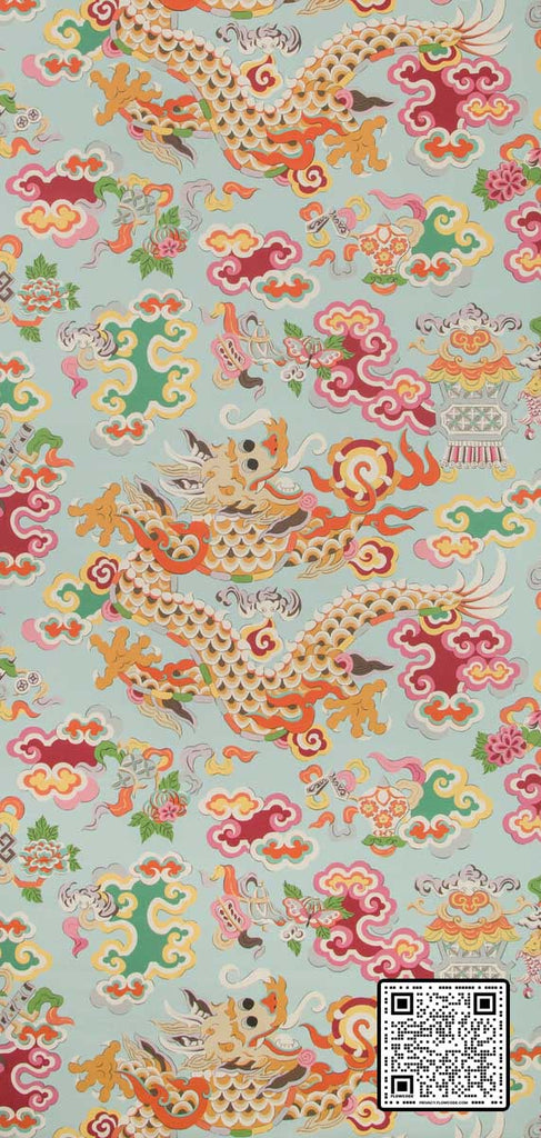  MING DRAGON CELLULOSE - 45%;BINDER - 20%;MINERAL FILLERS - 20%;POLYESTER - 15% MULTI TURQUOISE  WALLCOVERING available exclusively at Designer Wallcoverings
