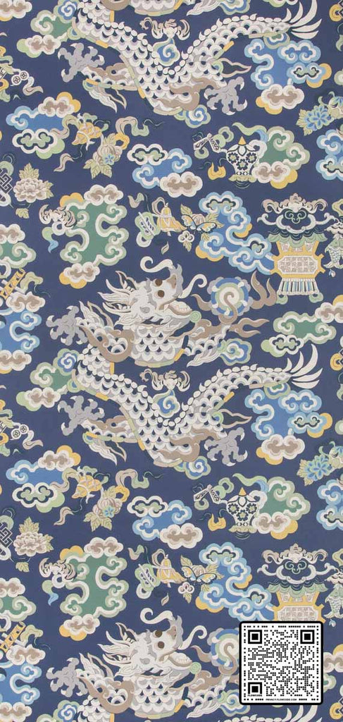  MING DRAGON CELLULOSE - 45%;BINDER - 20%;MINERAL FILLERS - 20%;POLYESTER - 15% MULTI BLUE  WALLCOVERING available exclusively at Designer Wallcoverings
