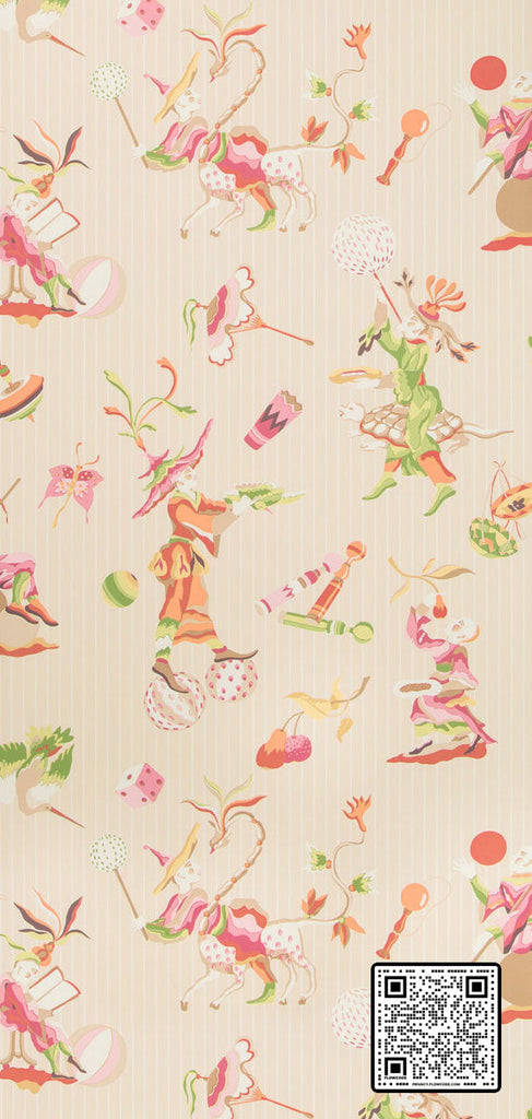  CIRQUE CHINOIS CELLULOSE - 48%;BINDER - 20%;MINERAL FILLERS - 20%;POLYESTER - 11%;OTHER - 1% MULTI PINK  WALLCOVERING available exclusively at Designer Wallcoverings