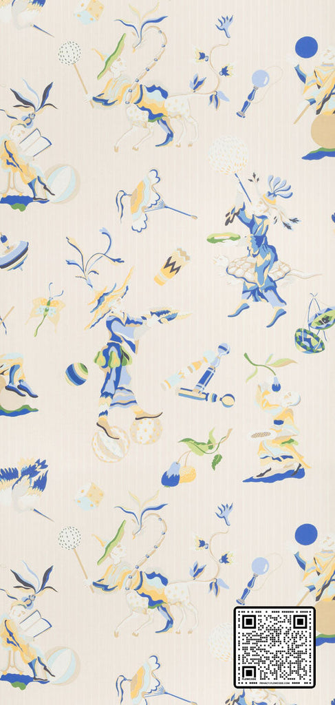  CIRQUE CHINOIS CELLULOSE - 48%;BINDER - 20%;MINERAL FILLERS - 20%;POLYESTER - 11%;OTHER - 1% MULTI BLUE  WALLCOVERING available exclusively at Designer Wallcoverings