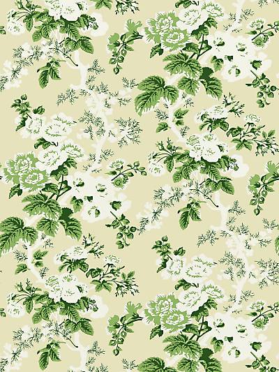 ASCOT FLORAL PRINT - VERDURE - SCALAMANDRE WALLPAPER - SC_0001WP88372 at Designer Wallcoverings and Fabrics, Your online resource since 2007