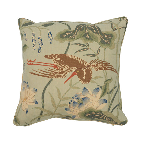 LOTUS GARDEN 18" PILLOW Aqua