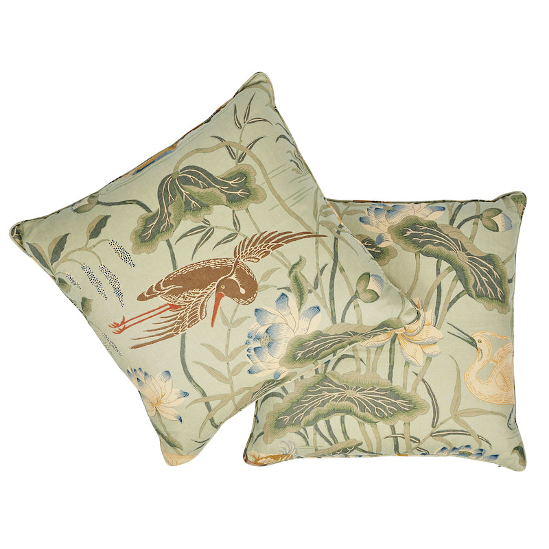 LOTUS GARDEN 22" PILLOW Aqua