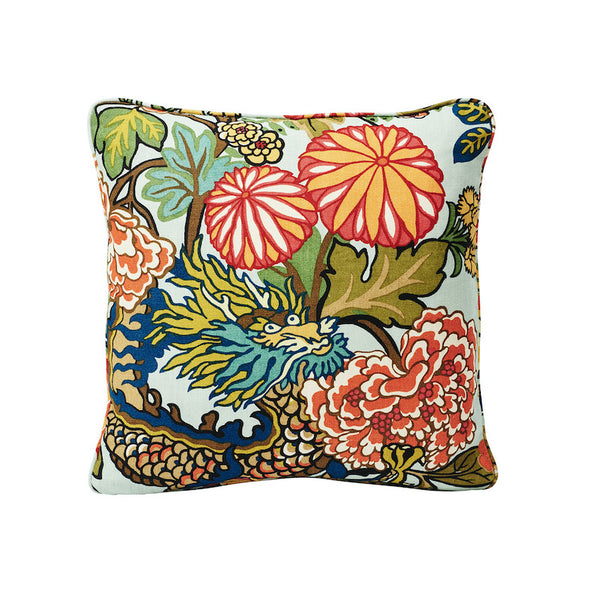 CHIANG MAI DRAGON 18" PILLOW Aquamarine