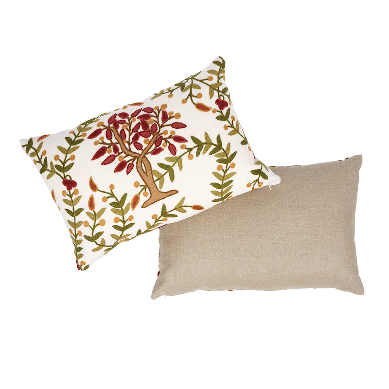 HIGHGROVE TREE CREWEL PILLOW Mulberry  