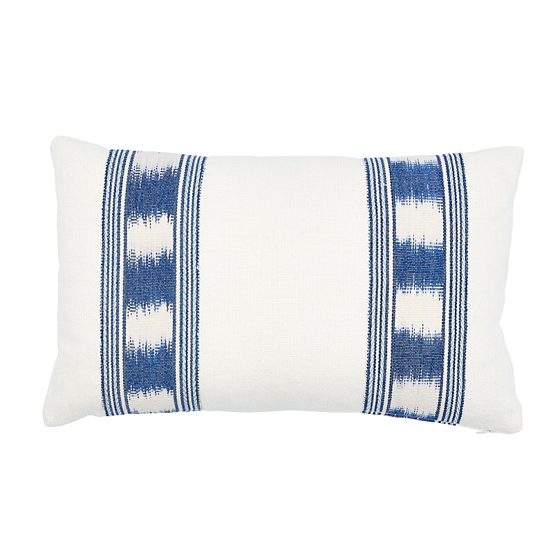 Banyan Ikat Pillow Blue & White