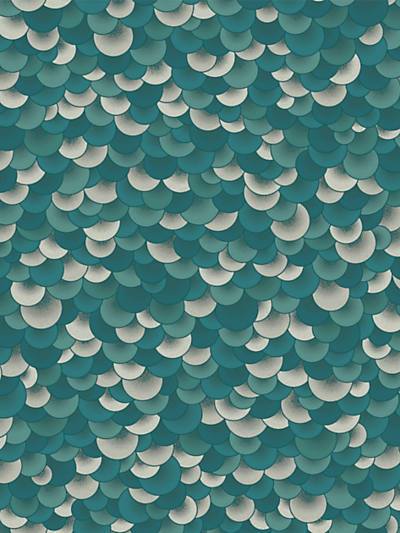 ECAILLES - AQUA - SCALAMANDRE WALLPAPER - WH000023327 at Designer Wallcoverings and Fabrics, Your online resource since 2007