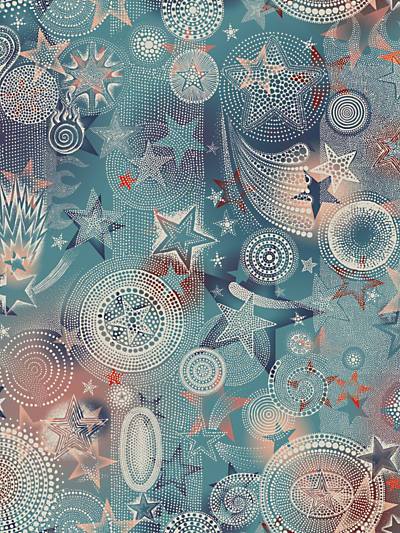 ETOILES - BLEUS - SCALAMANDRE WALLPAPER - WH000023332 at Designer Wallcoverings and Fabrics, Your online resource since 2007