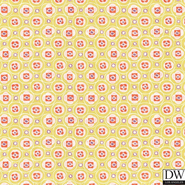 La Rambla Pineapple Modern Geometric Wallpaper