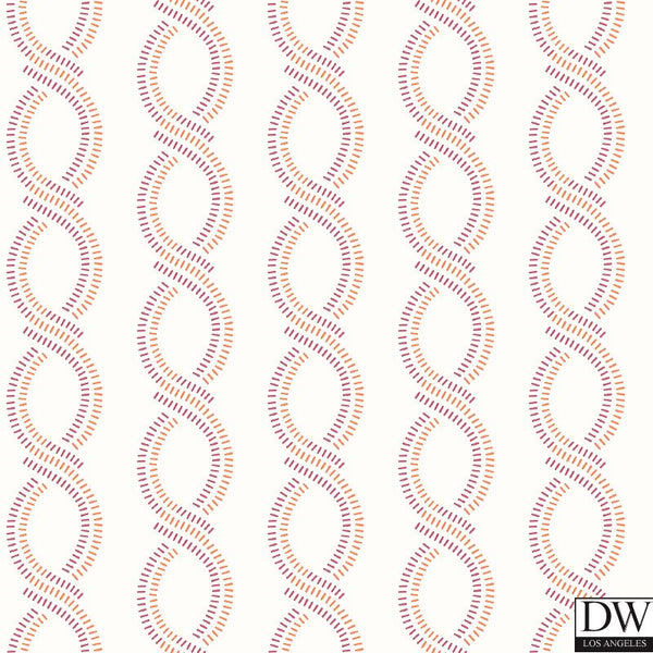 Helix Pink Stripe Wallpaper