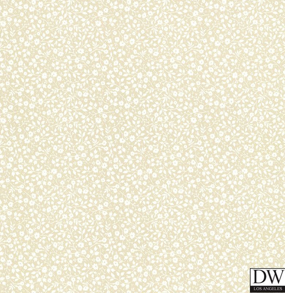 Gretel Beige Floral Meadow Wallpaper