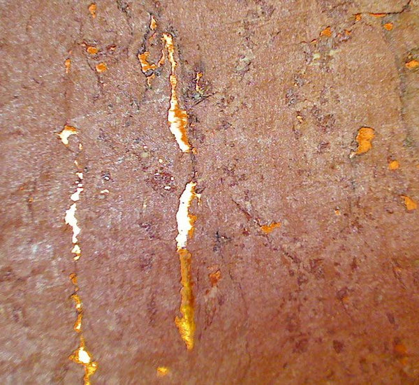 Claudia's Real Cork Wallpaper - Copper on Shiny Copper Orange