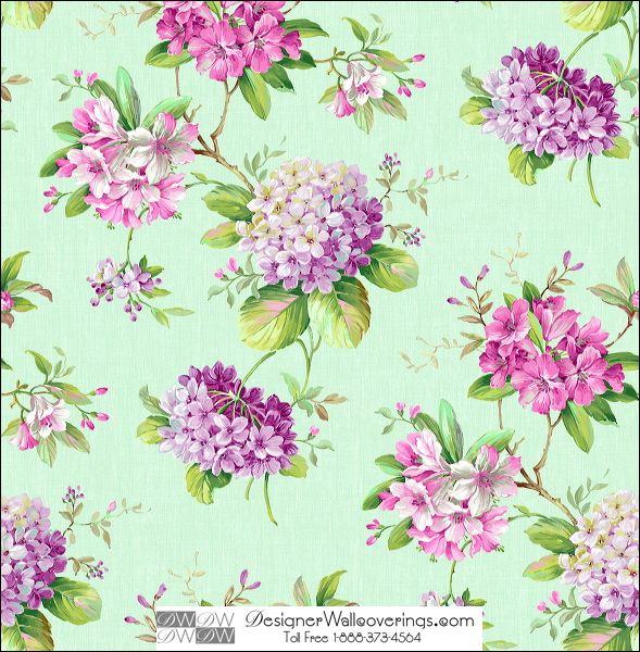 Ellingdale Damask Flower Blossoms Wall Paper