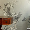 Dragon Flies Wallpaper - Pewter