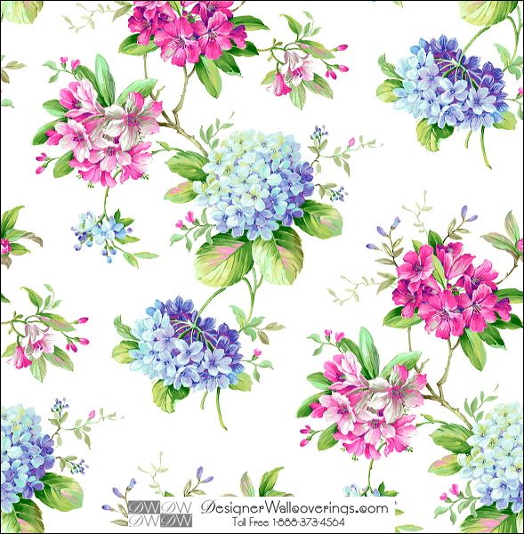 Ellingdale Damask Flower Blossoms Wall Paper