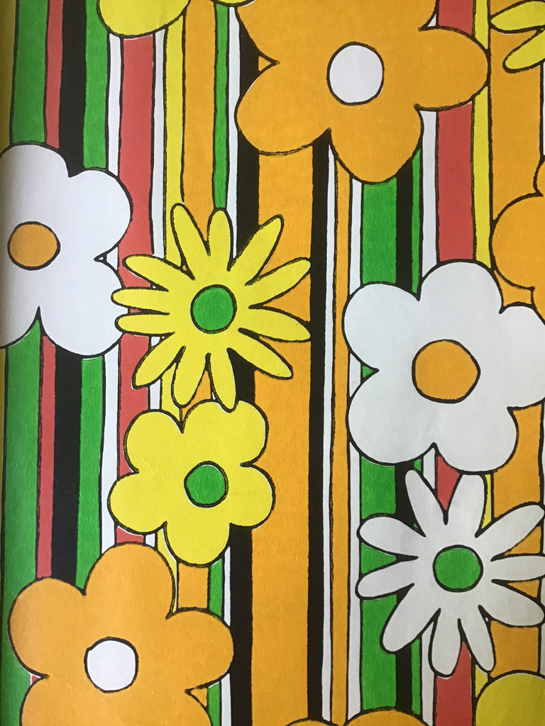 Happy 1970s Inspired Patterns - Designer Wallcoverings and Fabrics